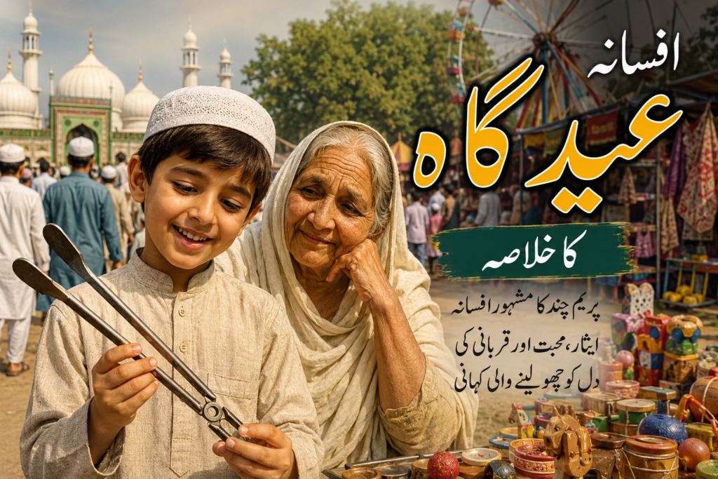 افسانہ عیدگاہ کا خلاصہ، تجزیہ، کردار نگاری اور اہم سوالات | پریم چند
